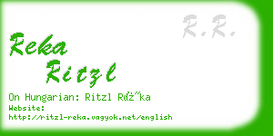 reka ritzl business card